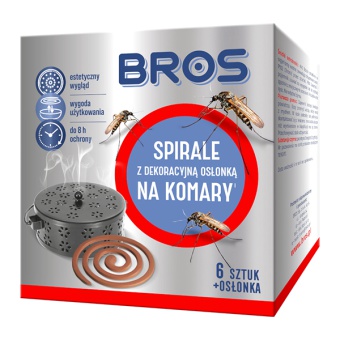 BROS SPIRALE NA KOMARY Z OSŁONKĄ 6 SZT.