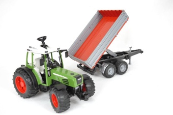 BRUDER traktor FENDT 209S z przyczepą