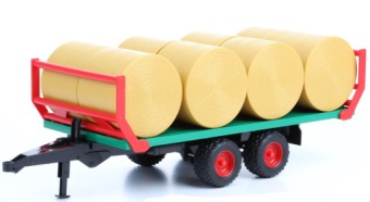 BRUDER przyczepa do transportu siana + 8 bel