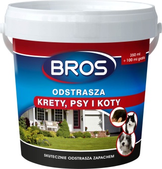 BROS ODSTRASZACZ KRET/PSY/KOT 350ML + 100ml gratis