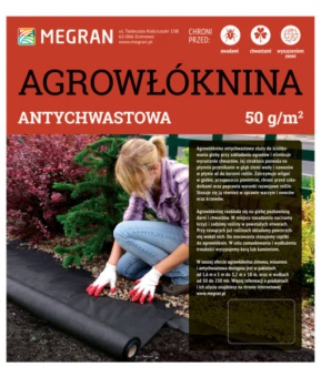 AGROWŁÓKNINA P50 1,6 X 10 MEGRAN antychwastowa czarna