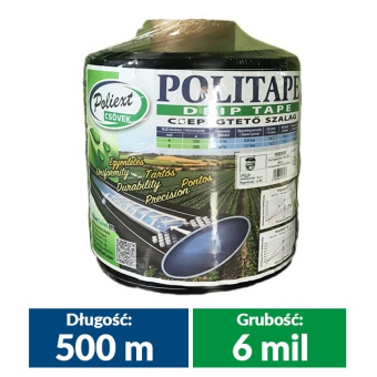 Nawadnianie kropelkowe Taśma dł. 500m 6mil 3L/h - 0,20 m 