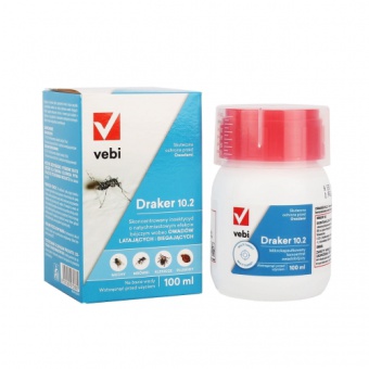 DRAKER 10.2 100ML - PREPARAT OWADOBÓJCZY NA MUCHY, PLUSKWY, KLESZCZE 