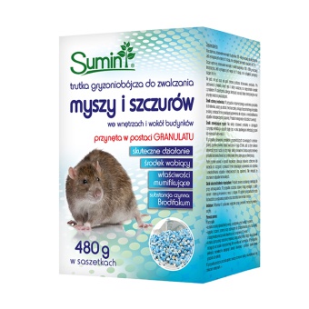 Sumin Trutka granulowana 25 PPM BOX 480G (4x120G) na gryzonie
