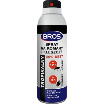 BROS PŁYN NA KOMARY I KLESZCZE 50% DEET 180ML