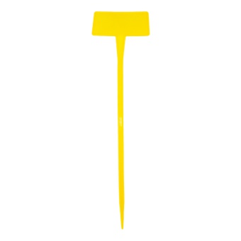 Etykieta do roślin - tabliczka nr 9 ŻÓŁTA  (10cm x 6,5cm, nóżka 36cm - pod kątem 45°)