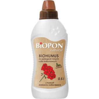 BIOPON BIOHUMUS DO PELARGONI I roślin BALKONWOYCH 1L 