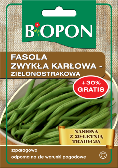 BIOPON FASOLA ZWYKŁA KARŁOWA JAGUSIA ZIELONOSTRĄKOWA 25G+30% GRATIS