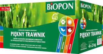 BIOPON PIĘKNY TRAWNIK PAKIET 4X2KG