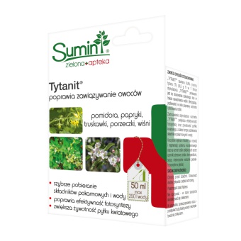TYTANIT 50ML POPRAWIA ZAWIĄZYWANIE OWOCÓW POMIDORA, PAPRYKI, TRUSKAWKI, PORZECZKI I WIŚNI