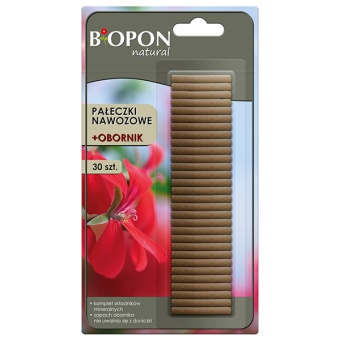 BIOPON PAŁECZKI NAWOZOWE + OBORNIK 30SZT