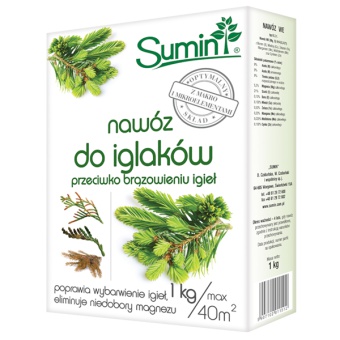 SUMIN NAWÓZ DO IGLAKÓW P/BRĄZOWIENIU 1KG OPTYMALNY SKŁAD