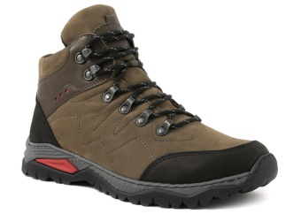 Trzewik trekkingowy męski NAGABA 409 khaki samuel skórzany