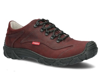 Półbut trekkingowy męski NAGABA 400 bordo crazy skórzany