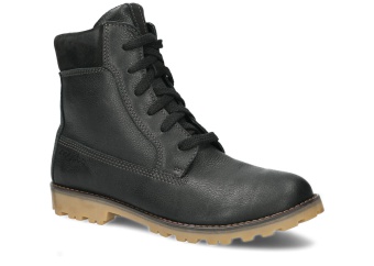 TRZEWIK DAMSKI MODEL 027 CZARNY RUSTIC +KRATKA - ROZMIAR 37