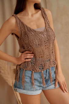 Top boho Cancun cappuccino