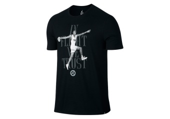 NIKE AIR JORDAN 7 IN FLIGHT WE TRUST TEE BLACK