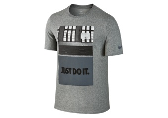 NIKE DRY CORE ART 2 BASKETBALL TEE DARK GREY HEATHER