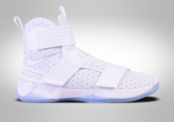 NIKE LEBRON SOLDIER 10 FLYEASE WHITE METALLIC SILVER