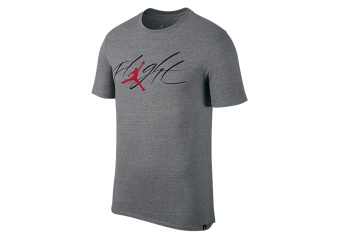 NIKE AIR JORDAN SPORTSWEAR BRAND 4 TEE CARBON HEATHER