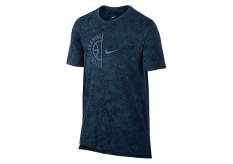 NIKE DRY BASKETBALL SWOOSH TEE SPACE BLUE
