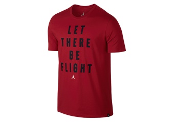 NIKE AIR JORDAN SPORTSWEAR FLIGHT TEE GYM RED