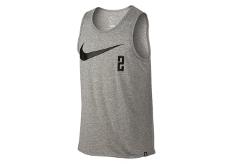 NIKE DRY KYRIE SWOOSH TANK DARK GREY HEATHER