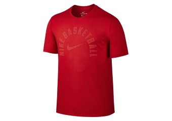 NIKE DRY BASKETBALL CORE PRACTICE TEE UNIVERSITY RED