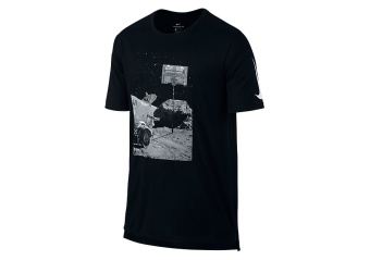 NIKE DRY BASKETBALL MOONSHOT TEE BLACK