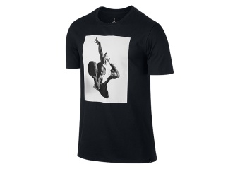NIKE AIR JORDAN SPORTSWEAR FLIGHT HERITAGE TEE BLACK