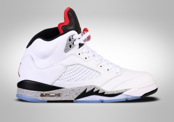 NIKE AIR JORDAN 5 RETRO WHITE CEMENT BG (SMALLER SIZE)