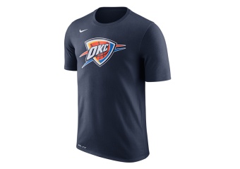NIKE NBA OKLAHOMA CITY THUNDER DRY LOGO TEE COLLEGE NAVY