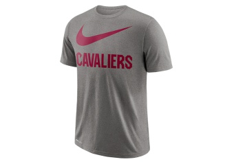 NIKE NBA CLEVELAND CAVALIERS DRY TEE SWOOSH DK GREY HEATHER