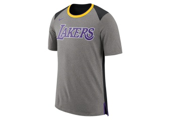 NIKE NBA LOS ANGELES LAKERS TOP FAN DK GREY HEATHER