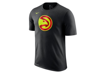 NIKE NBA ATLANTA HAWKS DRY LOGO TEE BLACK