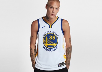 NIKE NBA GOLDEN STATE WARRIORS KEVIN DURANT SWINGMAN JERSEY HOME WHITE