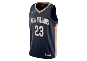 NIKE NBA NEW ORLEAN PELICANS ANTHONY DAVIS SWINGMAN JERSEY ROAD  COLLEGE NAVY