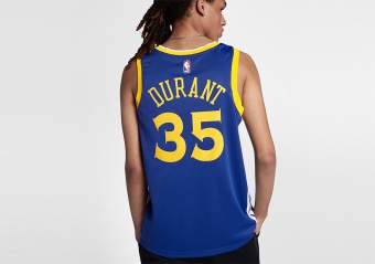 NIKE NBA GOLDEN STATE WARRIORS KEVIN DURANT SWINGMAN JERSEY ROAD  RUSH BLUE