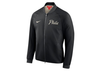 NIKE PHILADELPHIA 76ERS CITY EDITION MODERN JACKET BLACK