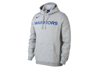 NIKE GOLDEN STATE WARRIORS HOODIE PO FLC CLB WRDMRK GREY HEATHER