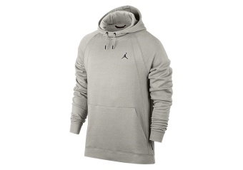 NIKE AIR JORDAN WINGS FLEECE PULLOVER HOODIE LIGHT BONE