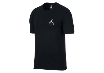NIKE AIR JORDAN SPORTSWEAR JUMPMAN AIR EMBROIDERED TEE BLACK