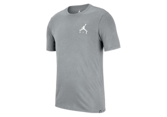NIKE AIR JORDAN SPORTSWEAR JUMPMAN AIR EMBROIDERED TEE CARBON HEATHER