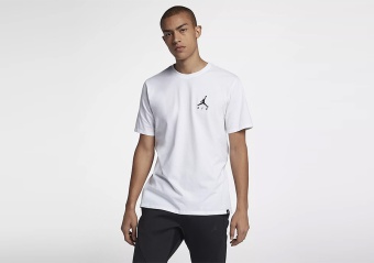 NIKE AIR JORDAN SPORTSWEAR JUMPMAN AIR EMBROIDERED TEE WHITE
