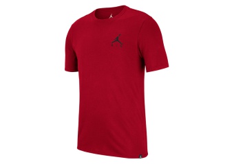 NIKE AIR JORDAN SPORTSWEAR JUMPMAN AIR EMBROIDERED TEE GYM RED