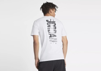 NIKE AIR JORDAN RISE BASKETBALL PHOTO TEE WHITE