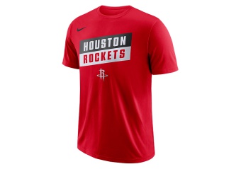 NIKE NBA HOUSTON ROCKETS DRY TEE UNIVERSITY RED