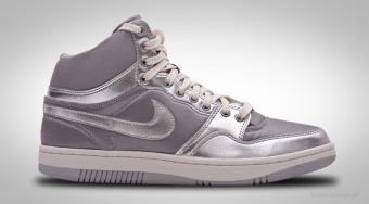 NIKE COURT FORCE HI PREMIUM SILVER SHINE