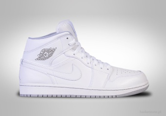 NIKE AIR JORDAN 1 RETRO MID WHITE WOLF GREY