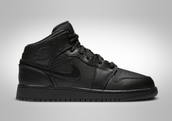 NIKE AIR JORDAN 1 RETRO MID GS (SMALLER SIZE) BLACK